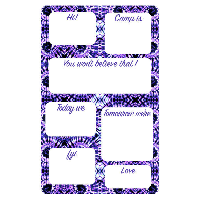 Purple Swirl Fill-In Notepad - Bee Bee Designs