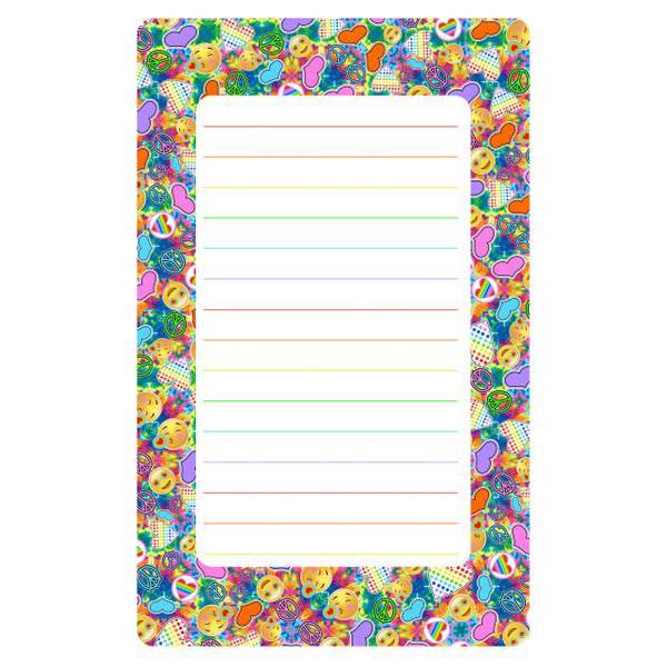 Peace, Love, Happiness Tie Dye Lined Notepad