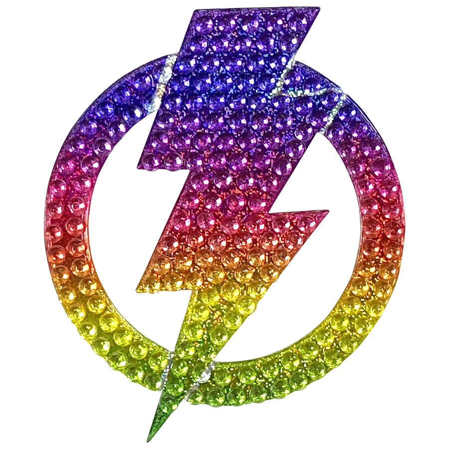 Lightning Bolt StickerBean – collectible StickerBean for trading + decorating at sleepaway or overnight camp by Bee Bee Designs