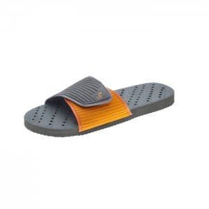 Gray and Orange Showaflop Slides