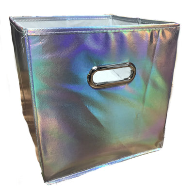 Metallic Pop-Up Storage Cube (10.5 x 10.5 x 11)