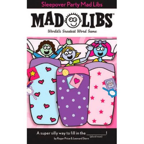 Sleepover Party Mad Libs - Bee Bee Designs