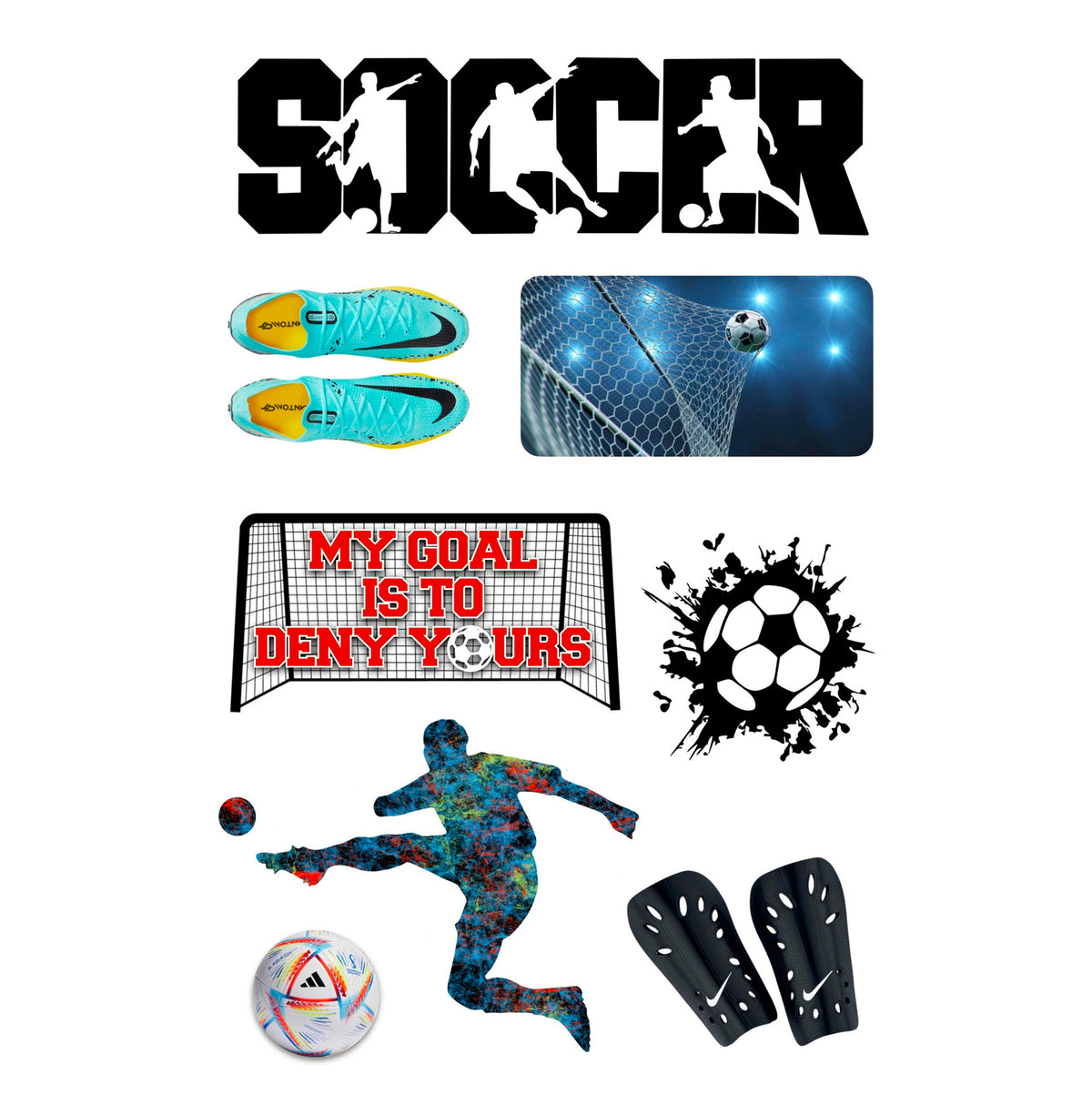 Soccer Cling Its - Bee Bee Designs