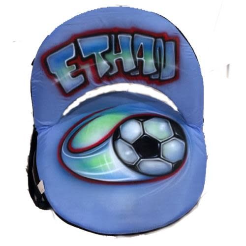 Sports Airbrushed Ground Chair camp chair – airbrushed art • sports theme – portable, low-profile seating.