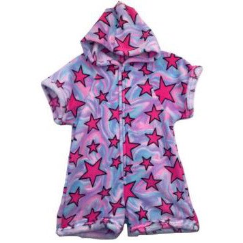 Swirly Stars Fuzzy Romper - Bee Bee Designs