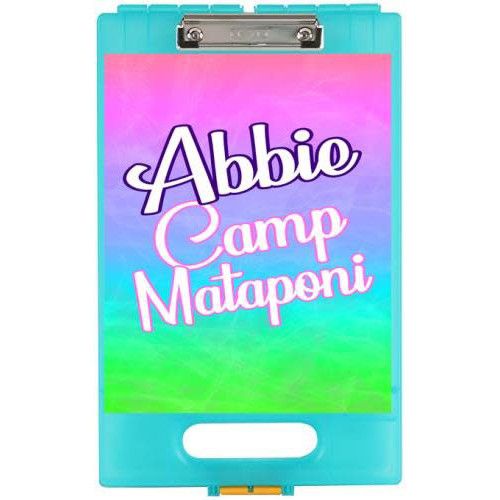 Tie Dye Clipboard – storage clipboard for writing camp letters at sleepaway or overnight camp by Bee Bee Designs