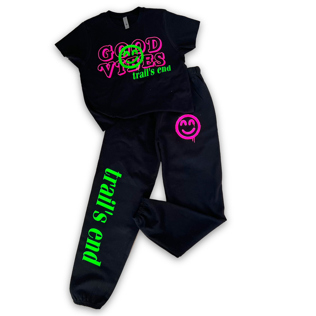 Good Vibes Dripping Smiley Set - Bee Bee Designs