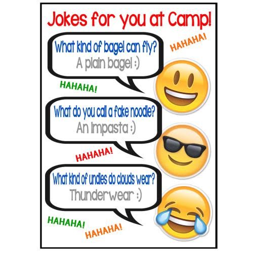 Smiley Jokes Camp Card