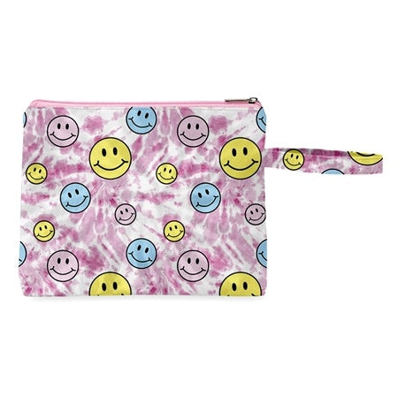 Smiley Pink Marble Wet Bag