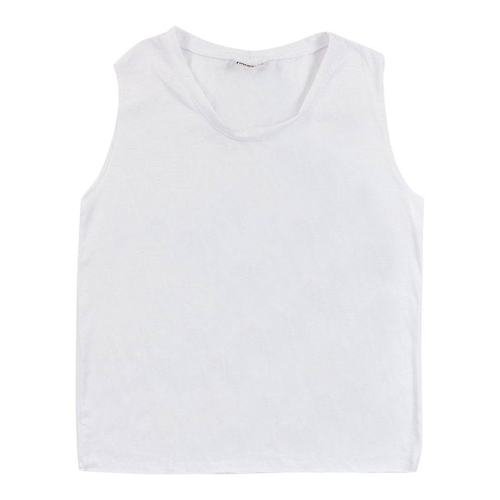 White Sleeveless Firehouse Crew - Bee Bee Designs