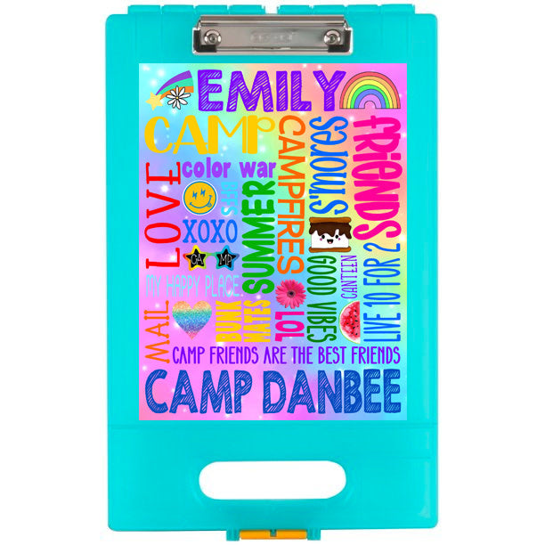 Everything Camp Clipboard – storage clipboard for writing camp letters at sleepaway or overnight camp by Bee Bee Designs